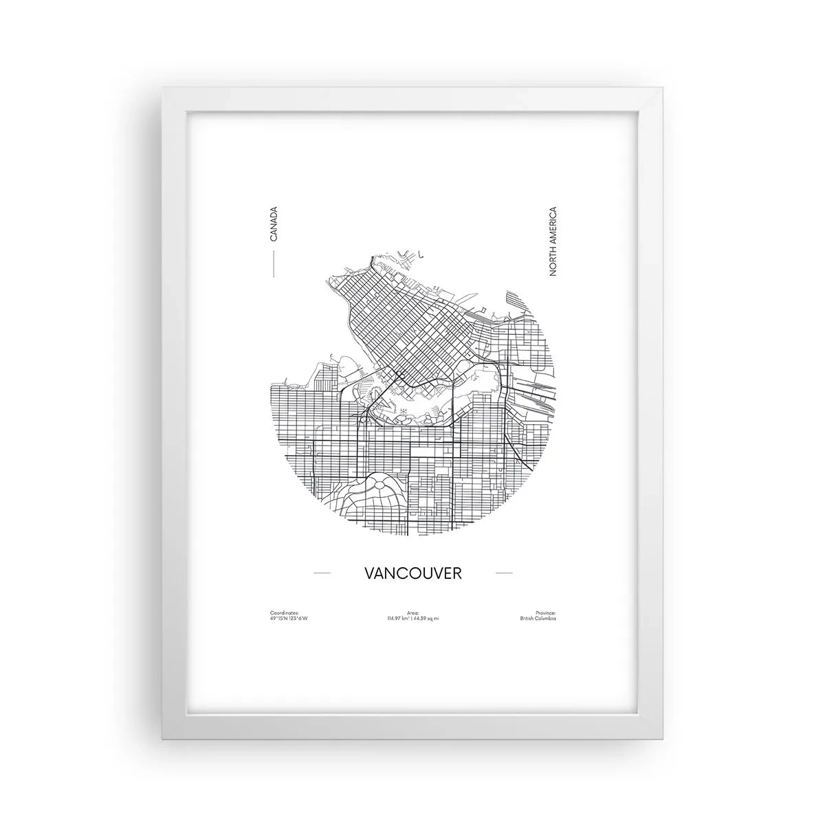 Pôster em moldura branca - Anatomia de Vacouver - 30x40 cm