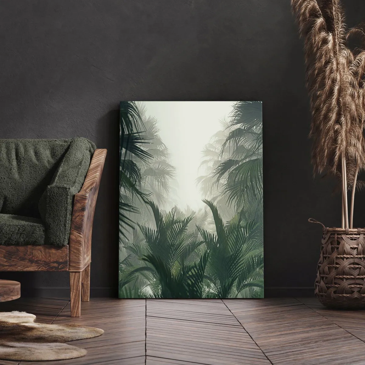 Quadro em tela - Mistério tropical - 45x80 cm