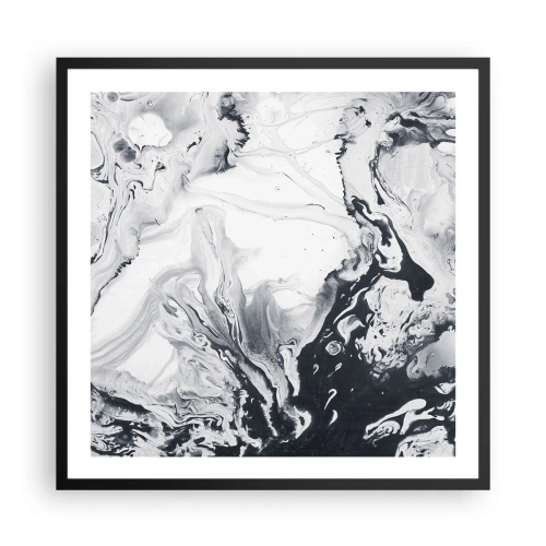 Pôster com moldura preta - O Interior da Terra - 60x60 cm