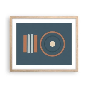 Pôster com moldura de carvalho claro - A essência da questão - 50x40 cm