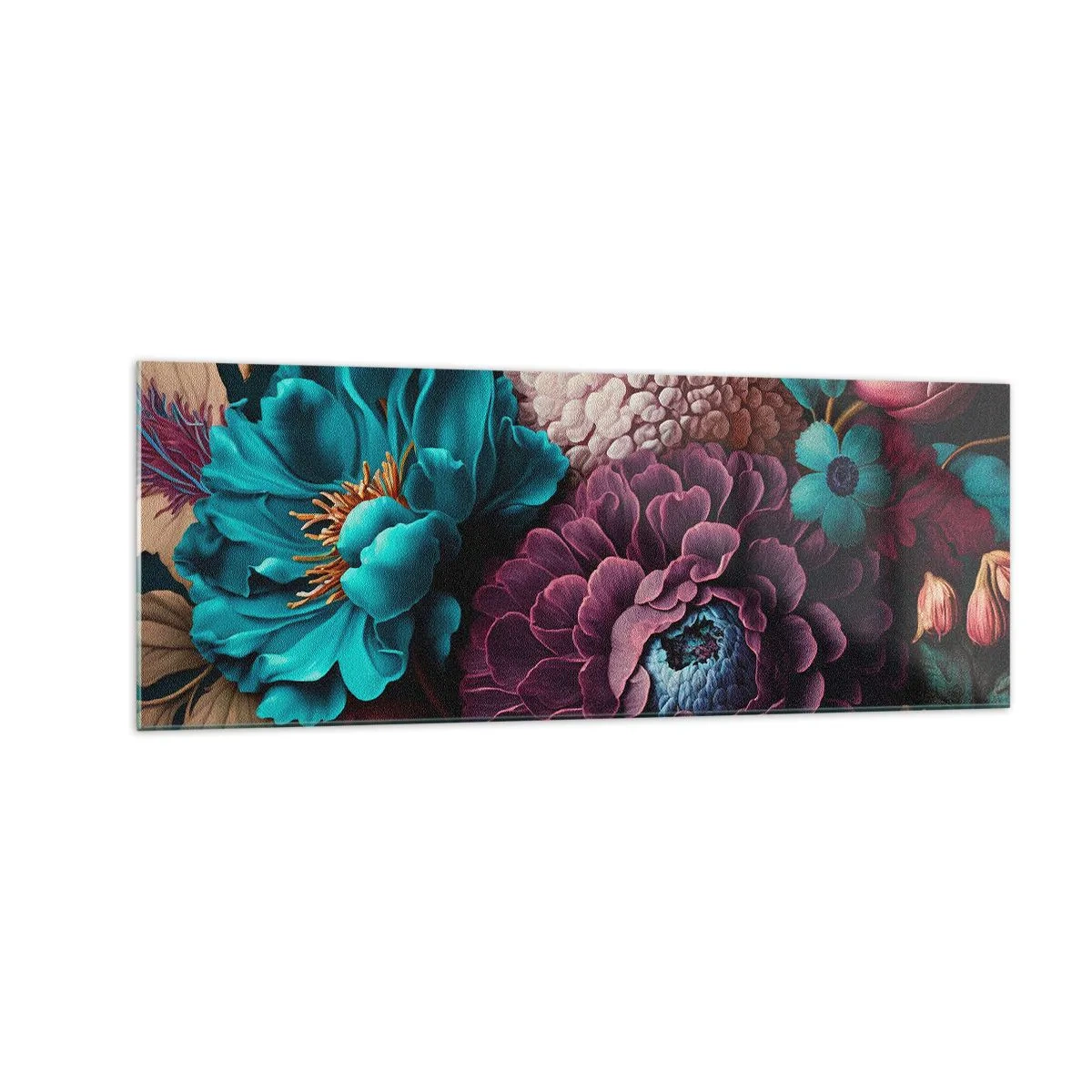 Quadro em vidro - Natureza em abundância - 140x50 cm