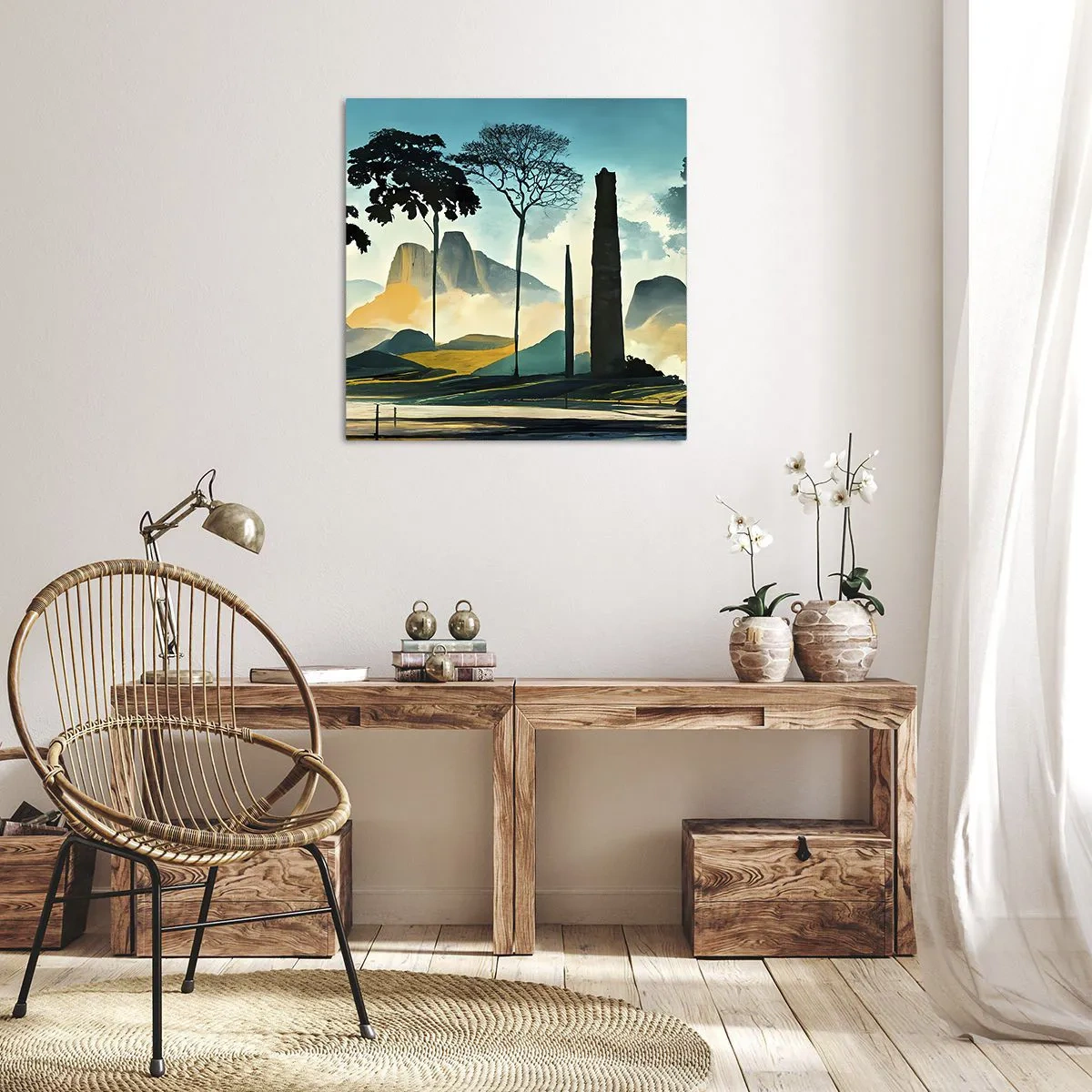 Quadro em tela - Cada vez mais alto - 60x60 cm