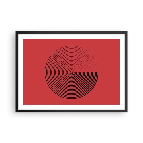 Pôster com moldura preta - Movimento circular - 70x50 cm