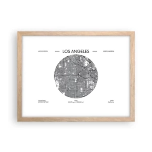 Pôster com moldura de carvalho claro - Anatomia de Los Angeles - 40x30 cm
