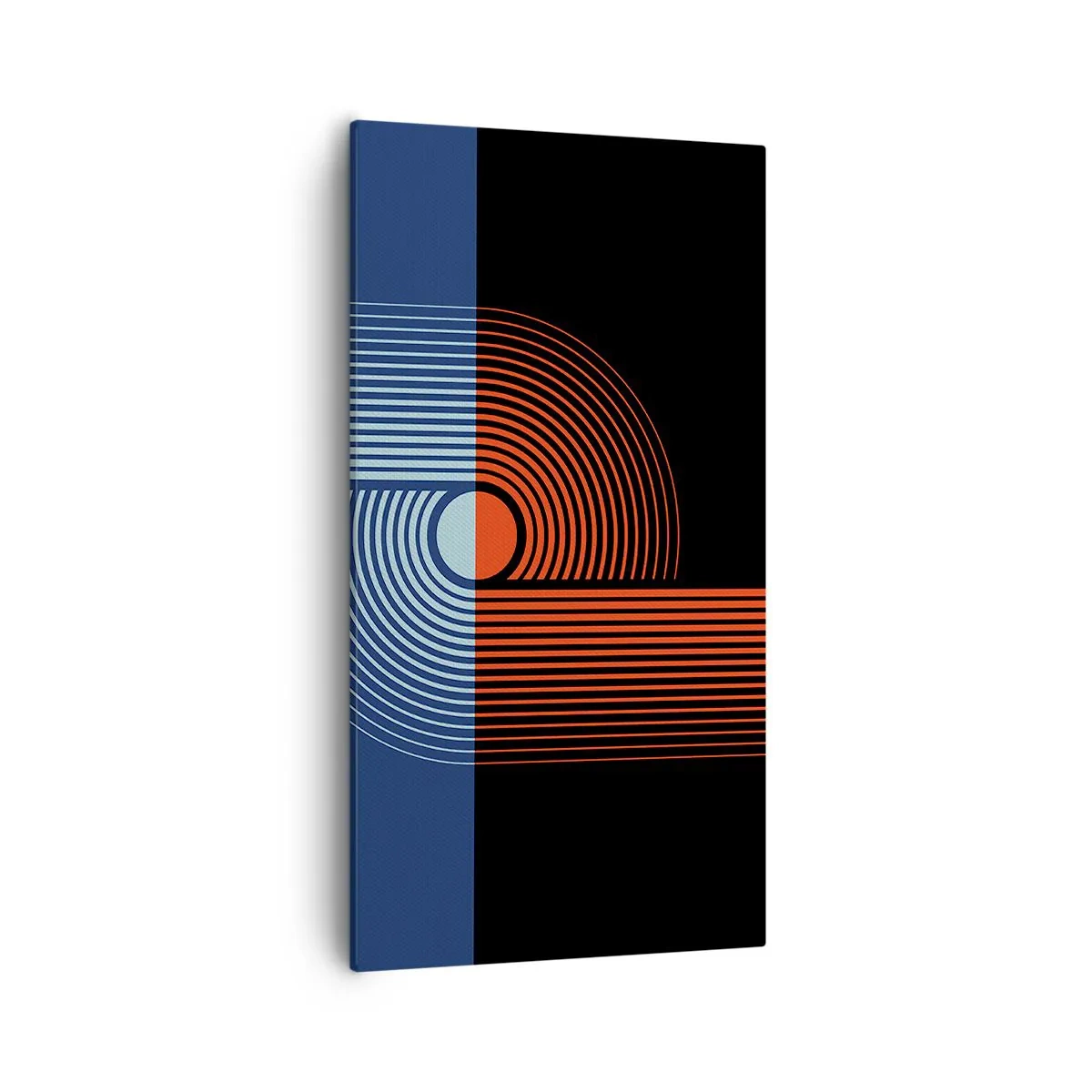 Quadro em tela - Num abraço geométrico - 55x100 cm