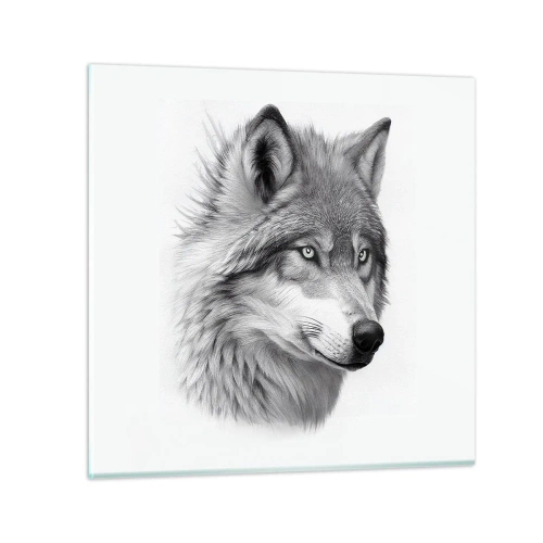 Quadro em vidro - Alfa – sem dúvida - 30x30 cm