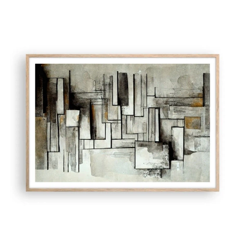Pôster com moldura de carvalho claro - O poder da simplicidade - 100x70 cm