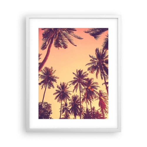 Pôster em moldura branca - Variação tropical - 40x50 cm