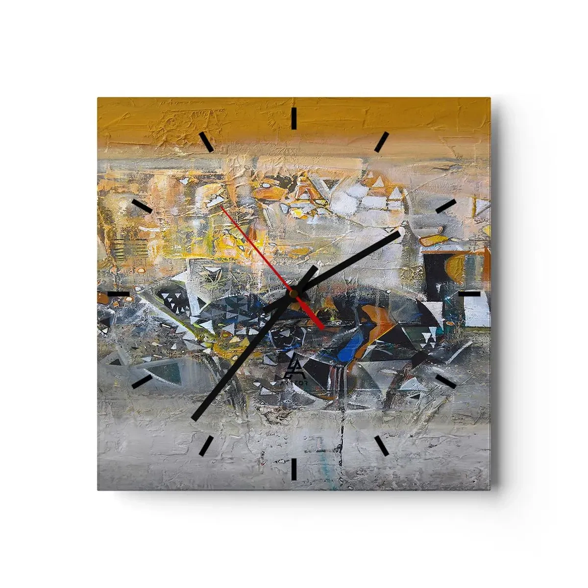 Relógio de parede - Relógio em vidro - Tudo vai se encaixar - 30x30 cm