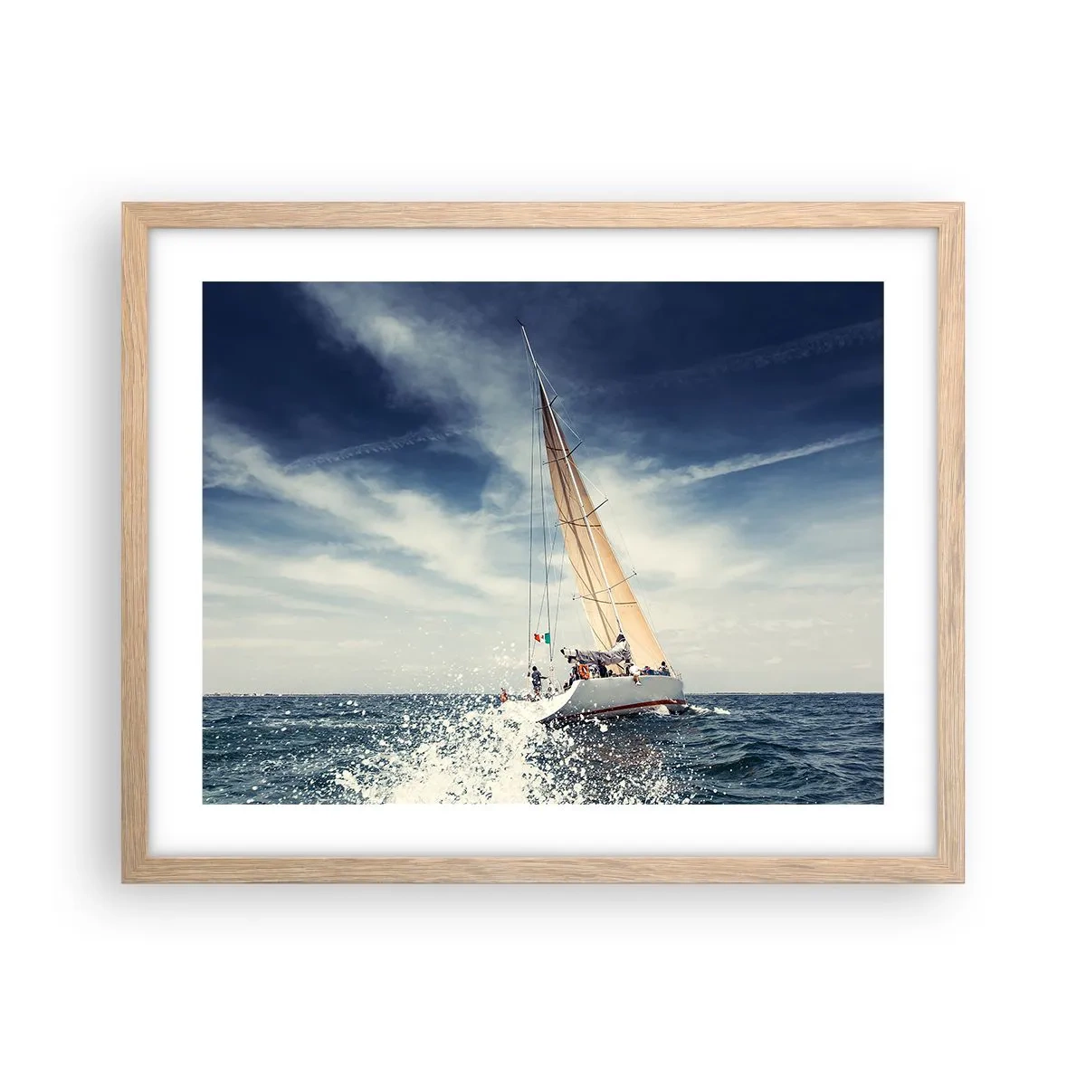 Pôster com moldura de carvalho claro - Não nos alcançarão! - 50x40 cm