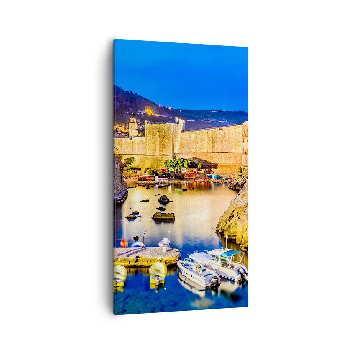 Quadro em tela - Uma noite bem iluminada no Adriático - 55x100 cm