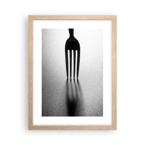 Pôster com moldura de carvalho claro - Luz e sombra - 30x40 cm