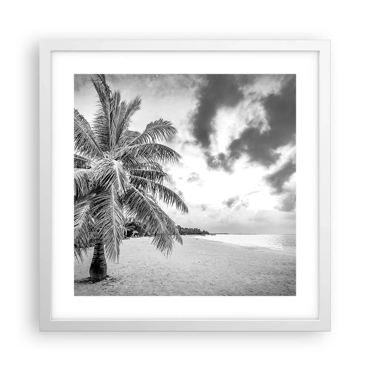 Pôster em moldura branca - Quando anseia por solidão... - 40x40 cm