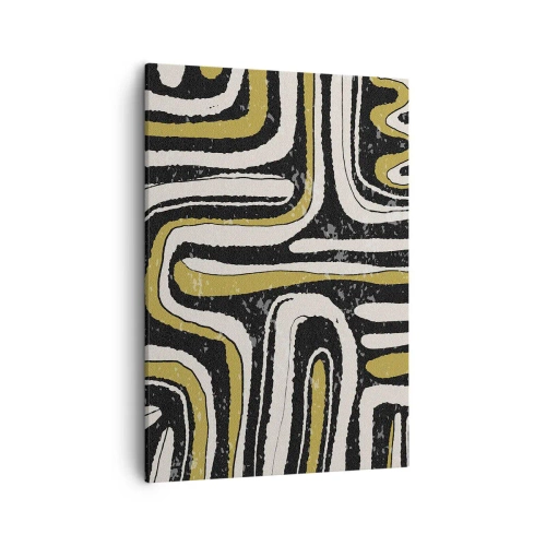 Quadro em tela - Composição: estradas e becos - 50x70 cm