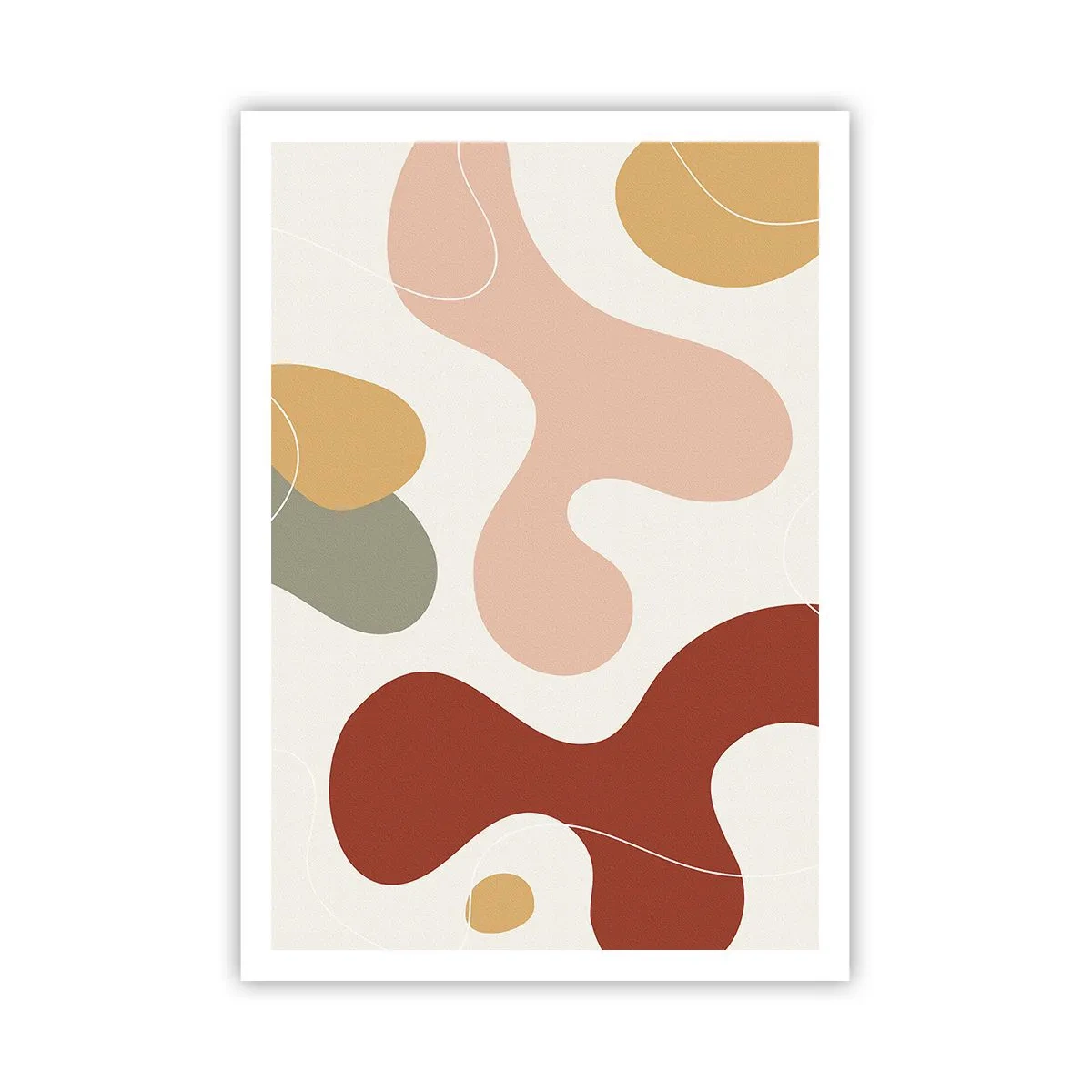 Pôster - Ziguezagues ornamentais - 70x100 cm