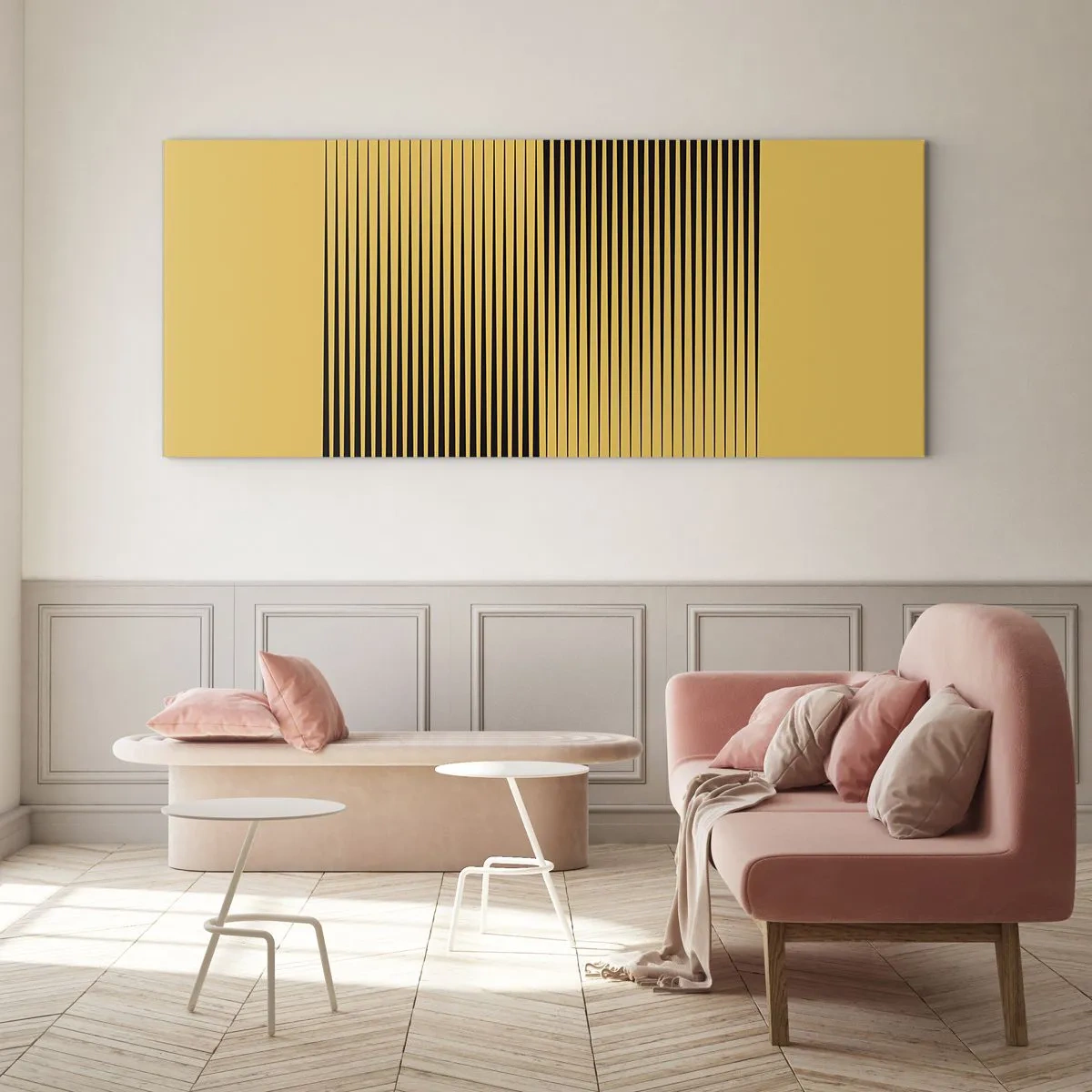 Quadro em vidro - Quadratura de opostos - 100x40 cm