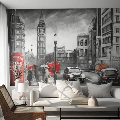 Papel de Parede Autocolante Deluxe Sticker - Não é uma cidade cinzenta - Londres, Cidade, Arquitetura - 250x175 cm