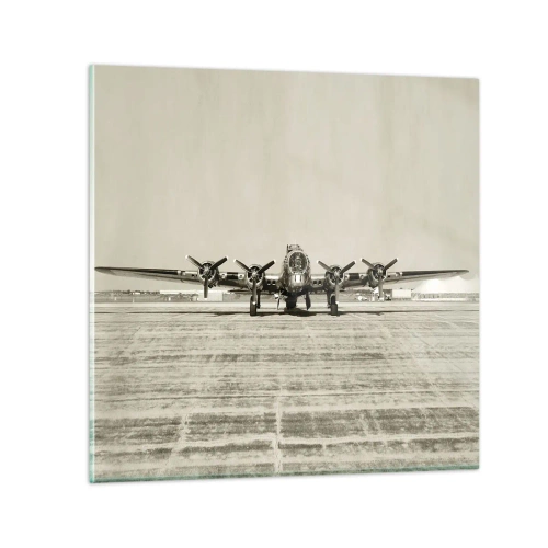 Quadro em vidro - Pronto como sempre  - 30x30 cm