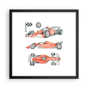 Pôster com moldura preta - Persiga seu sonho - 40x40 cm