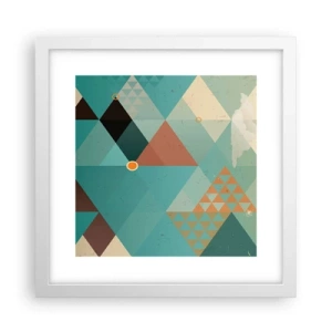 Pôster em moldura branca - A unidade de muitos, os muitos da unidade - 30x30 cm