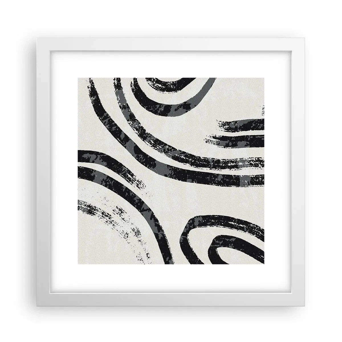 Pôster em moldura branca - Meio parado - 30x30 cm