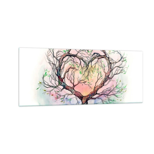 Quadro em vidro - Juntos contra os vendavais - 100x40 cm