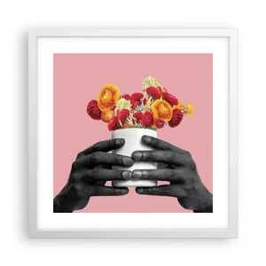 Pôster em moldura branca - A apoteose da vida - 40x40 cm