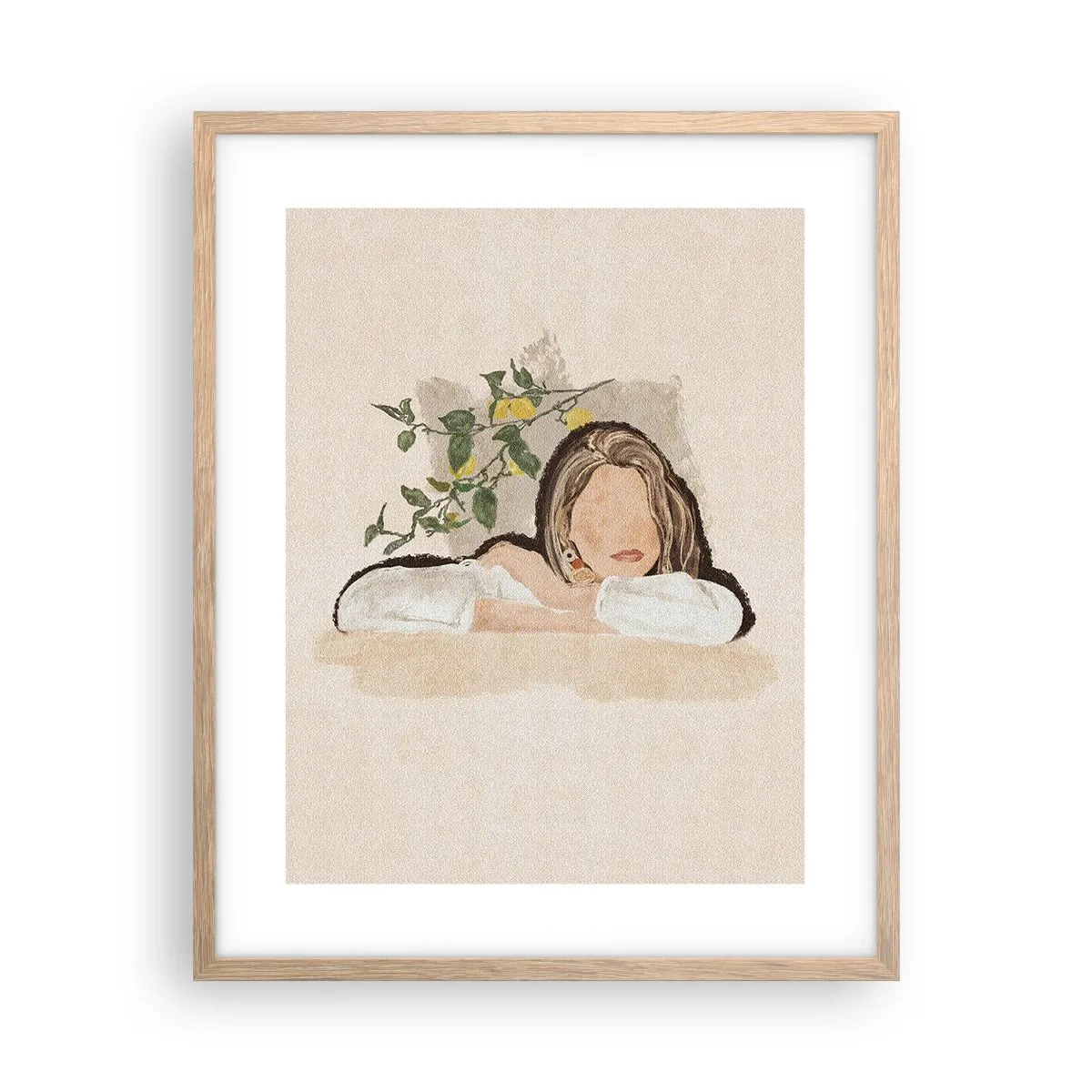 Pôster com moldura de carvalho claro - Beleza do sul - 40x50 cm