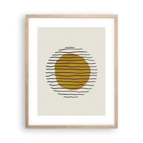 Pôster com moldura de carvalho claro - Abstração a tremer com o calor - 40x50 cm