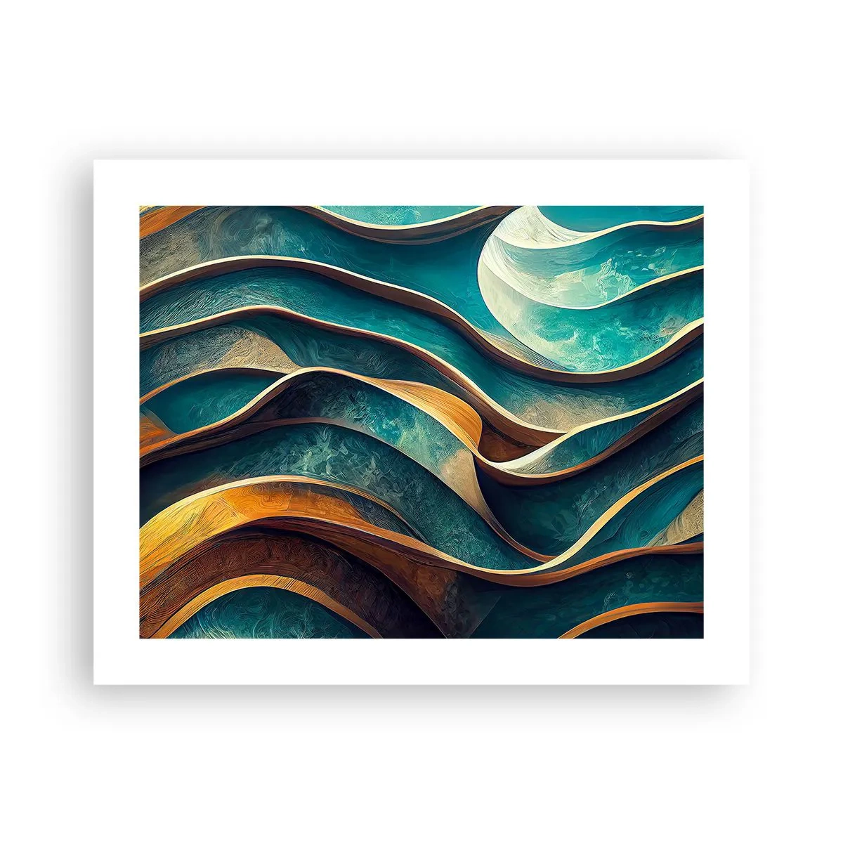 Pôster - Meandros de azul - 50x40 cm