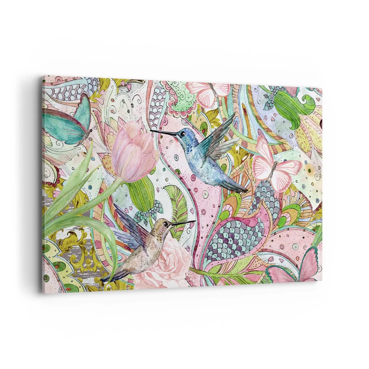 Quadro em tela - Emaranhados em trepadeiras - 120x80 cm