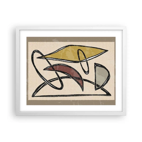 Pôster em moldura branca - Verticais e horizontais - 50x40 cm