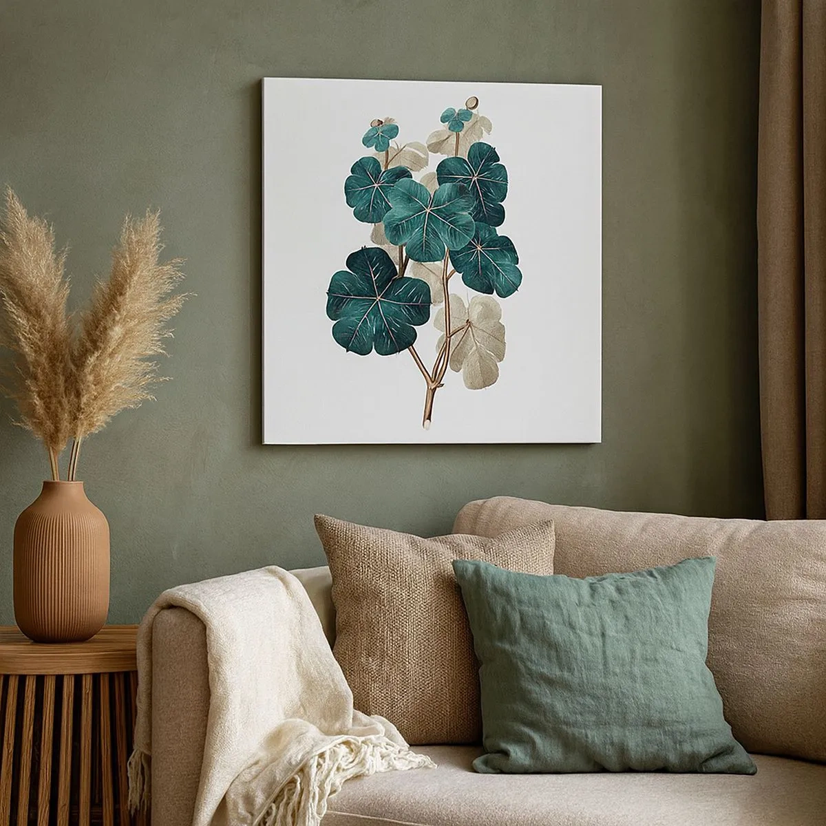 Quadro em tela - Do antigo herbário - 30x30 cm