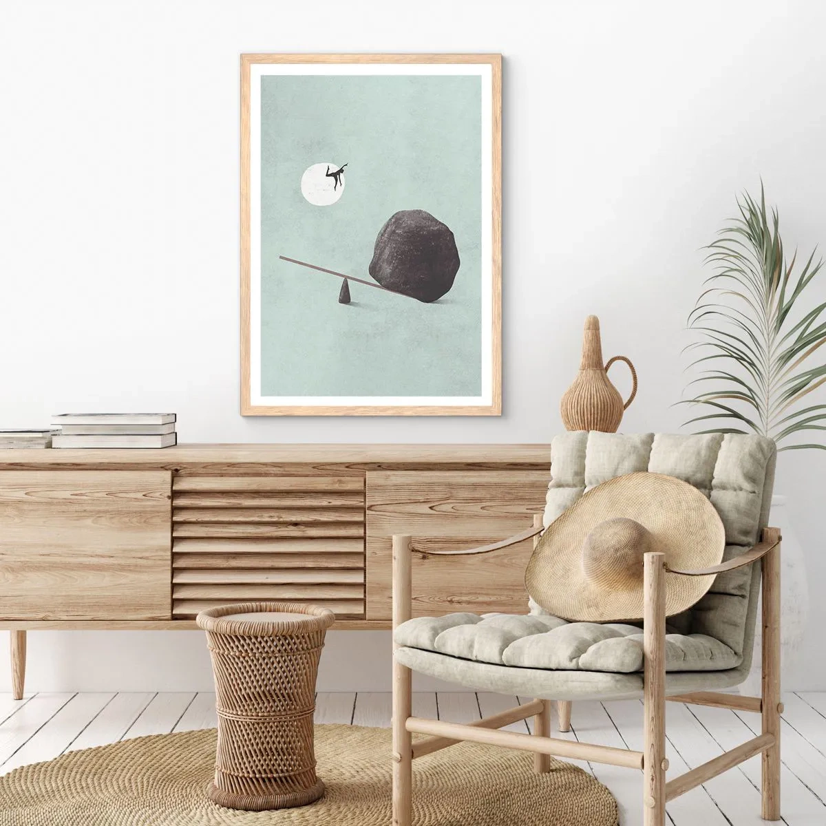 Pôster com moldura de carvalho claro - Um sonho tornado realidade - 70x100 cm