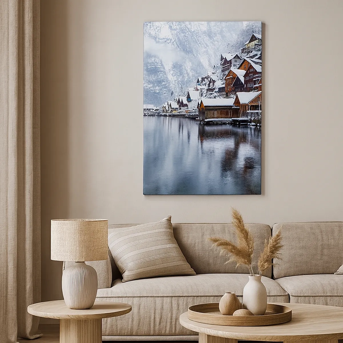 Quadro em tela - Na decoração de inverno - 50x70 cm