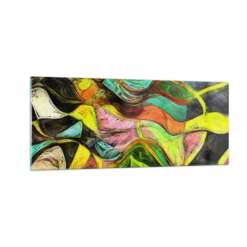Quadro em vidro - O movimento é vida - 100x40 cm