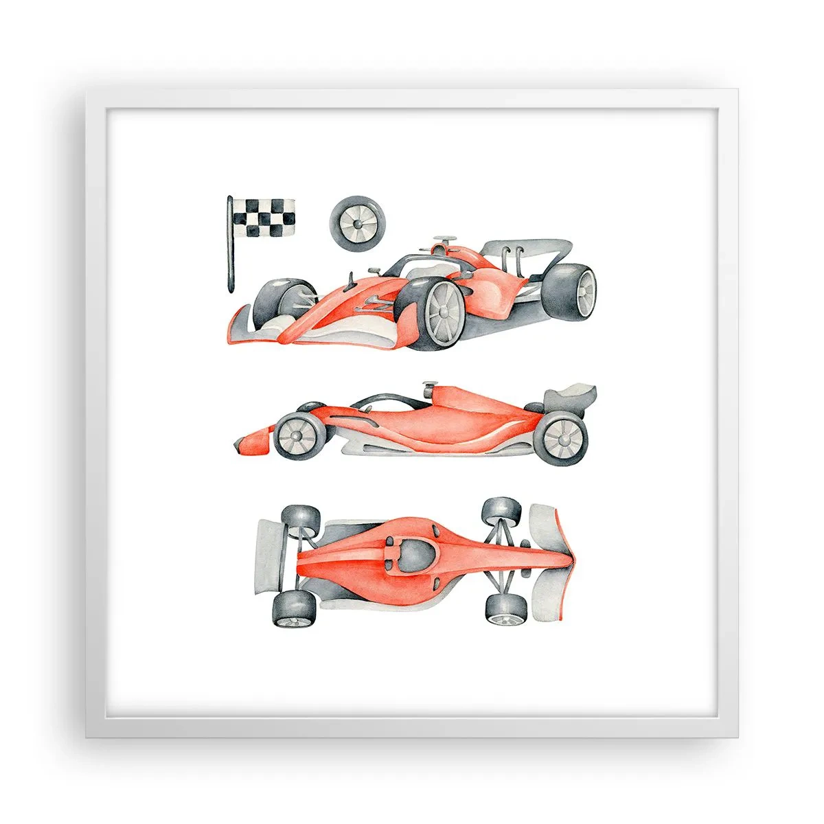 Pôster em moldura branca - Persiga seu sonho - 50x50 cm