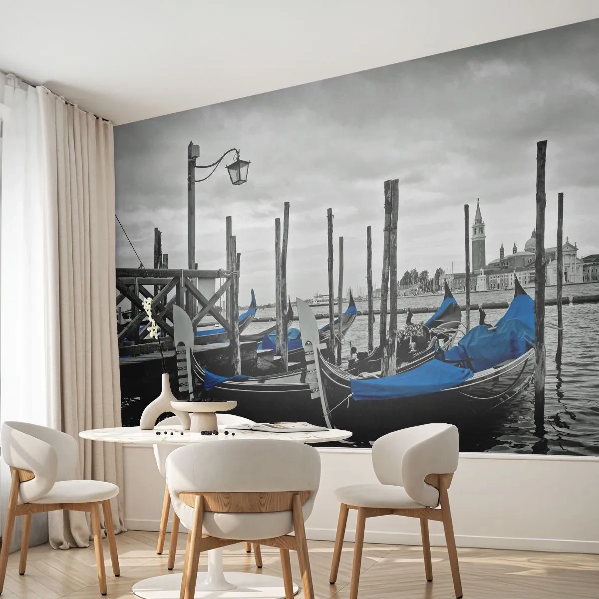 Papel de Parede Premium Sand - Veneza pensativa - Cidade, Veneza, Itália - 400x280 cm
