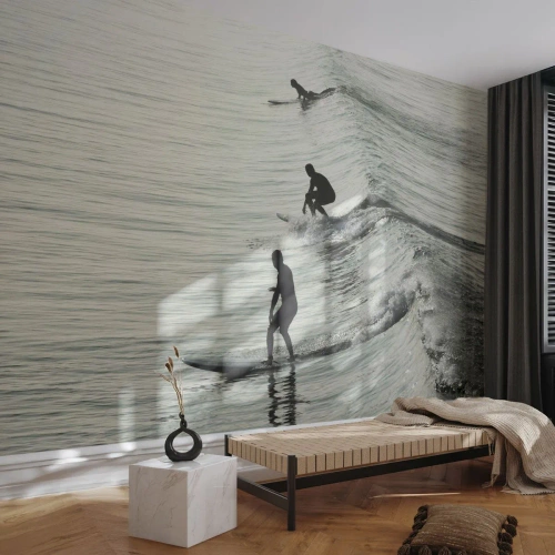 Papel de Parede Premium Canvas - Para conhecer a onda - Surfar, Esporte, oceano - 250x175 cm