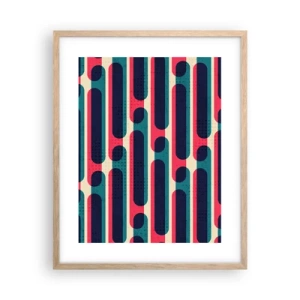 Pôster com moldura de carvalho claro - Avançado e profundo - 40x50 cm