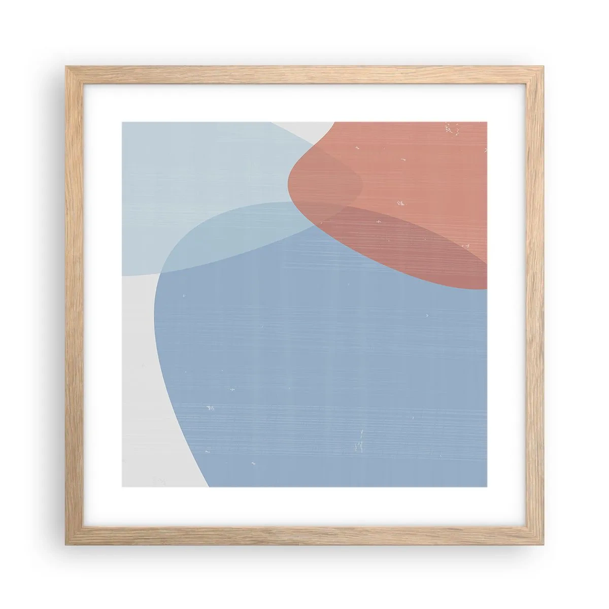 Pôster com moldura de carvalho claro - Relacionamentos pastel - 40x40 cm