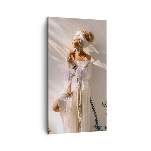 Quadro em tela - O sol e a garota - 45x80 cm