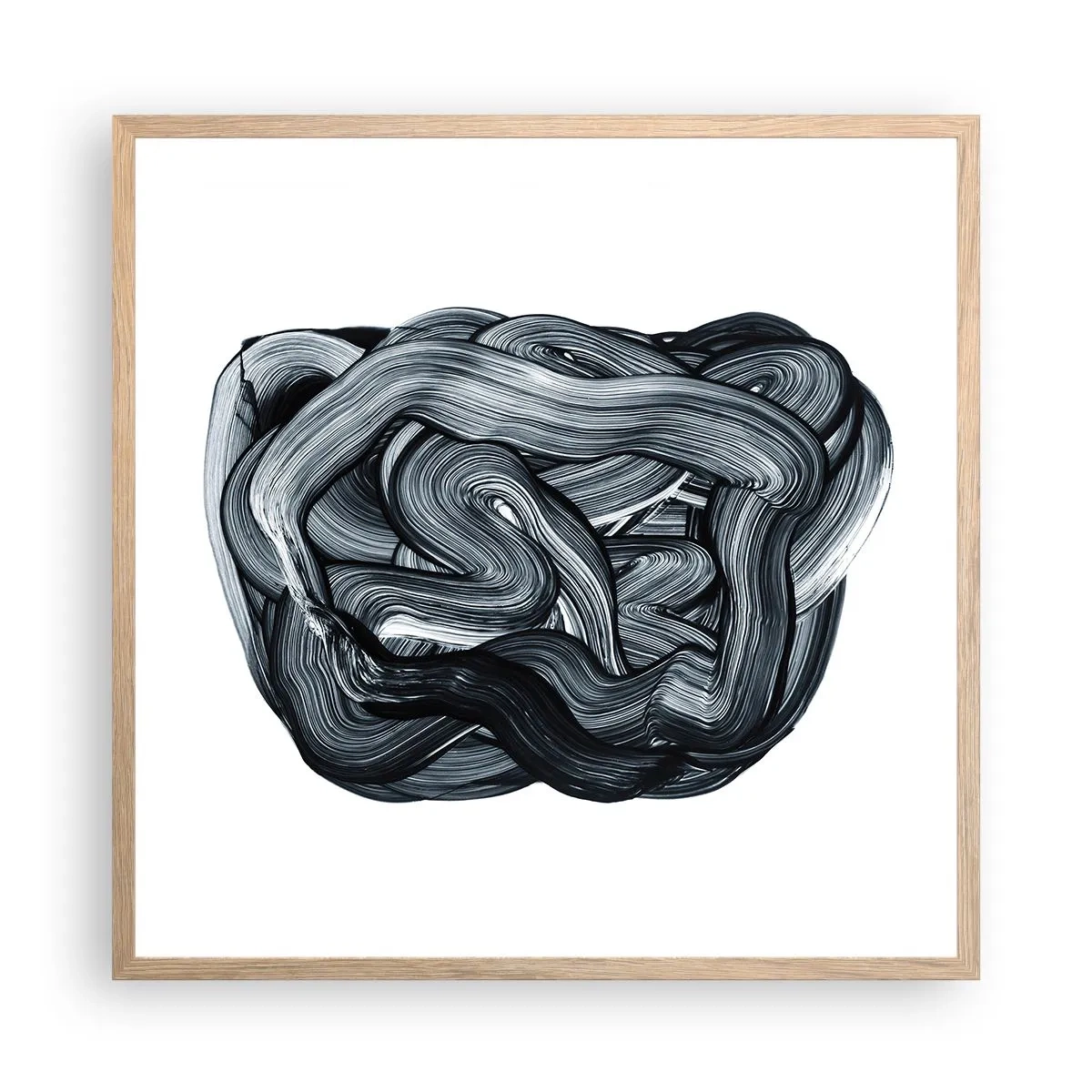 Pôster com moldura de carvalho claro - Não é assim tão simples - 60x60 cm