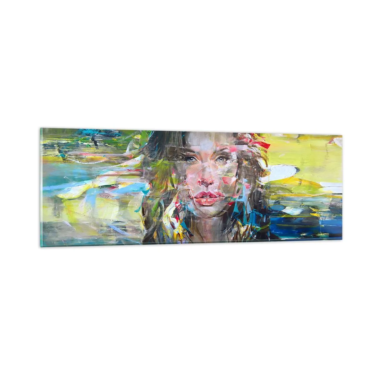 Quadro em vidro - Atrás da cortina de ar - 90x30 cm