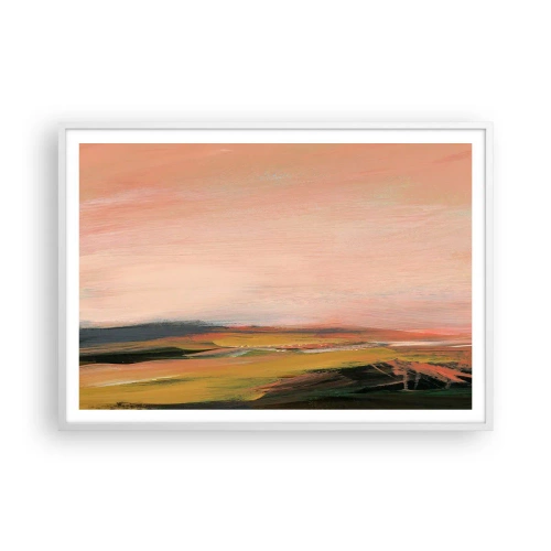 Pôster em moldura branca - Em tons rosa - 100x70 cm