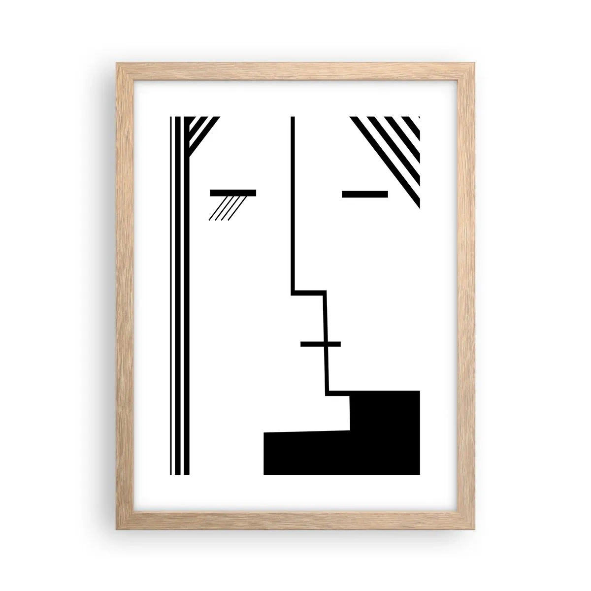 Pôster com moldura de carvalho claro - Apenas um beijo - 30x40 cm