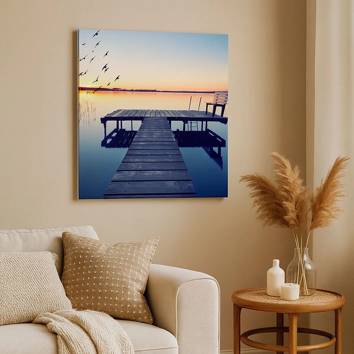 Quadro em tela - Foi um bom dia - 30x30 cm