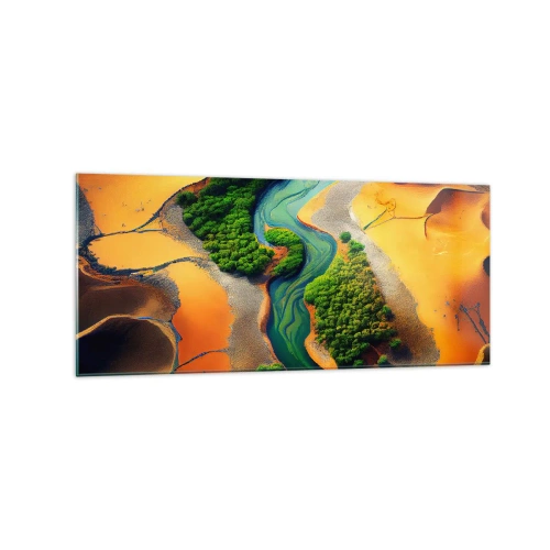 Quadro em vidro - Rio que dá vida - 120x50 cm