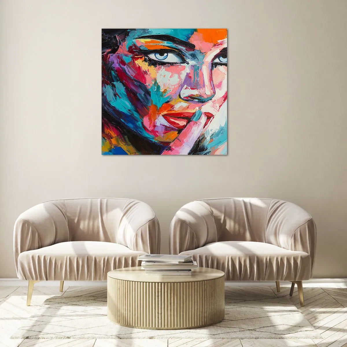 Quadro em vidro - O nosso primeiro segredo - 30x30 cm