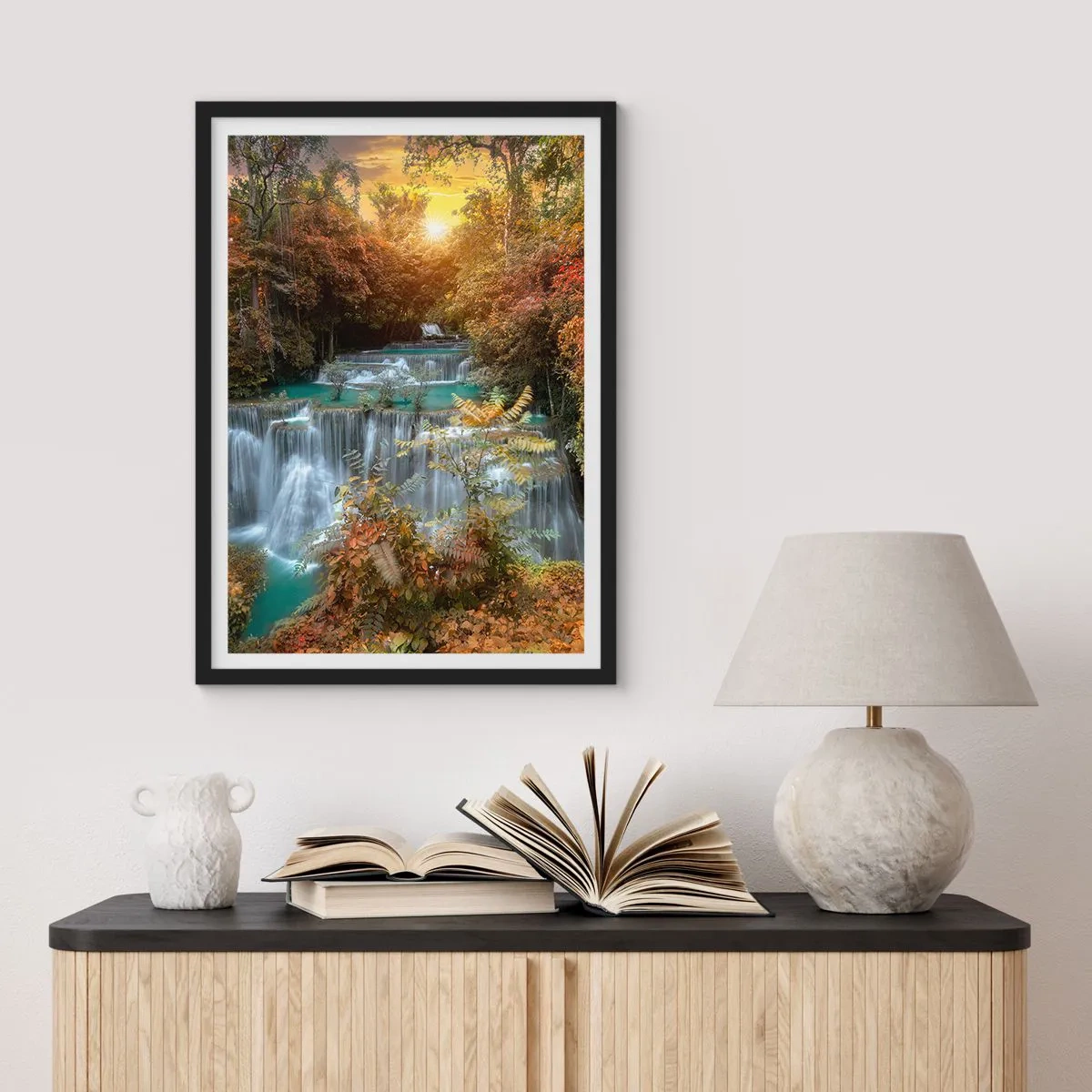 Pôster com moldura preta - O tesouro escondido da floresta - 40x50 cm